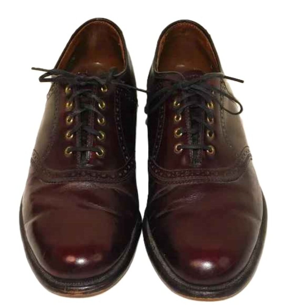 Keith Highlanders Leather Oxford Lace Up Burgandy Dress Shoes Men's Size 8 1/2